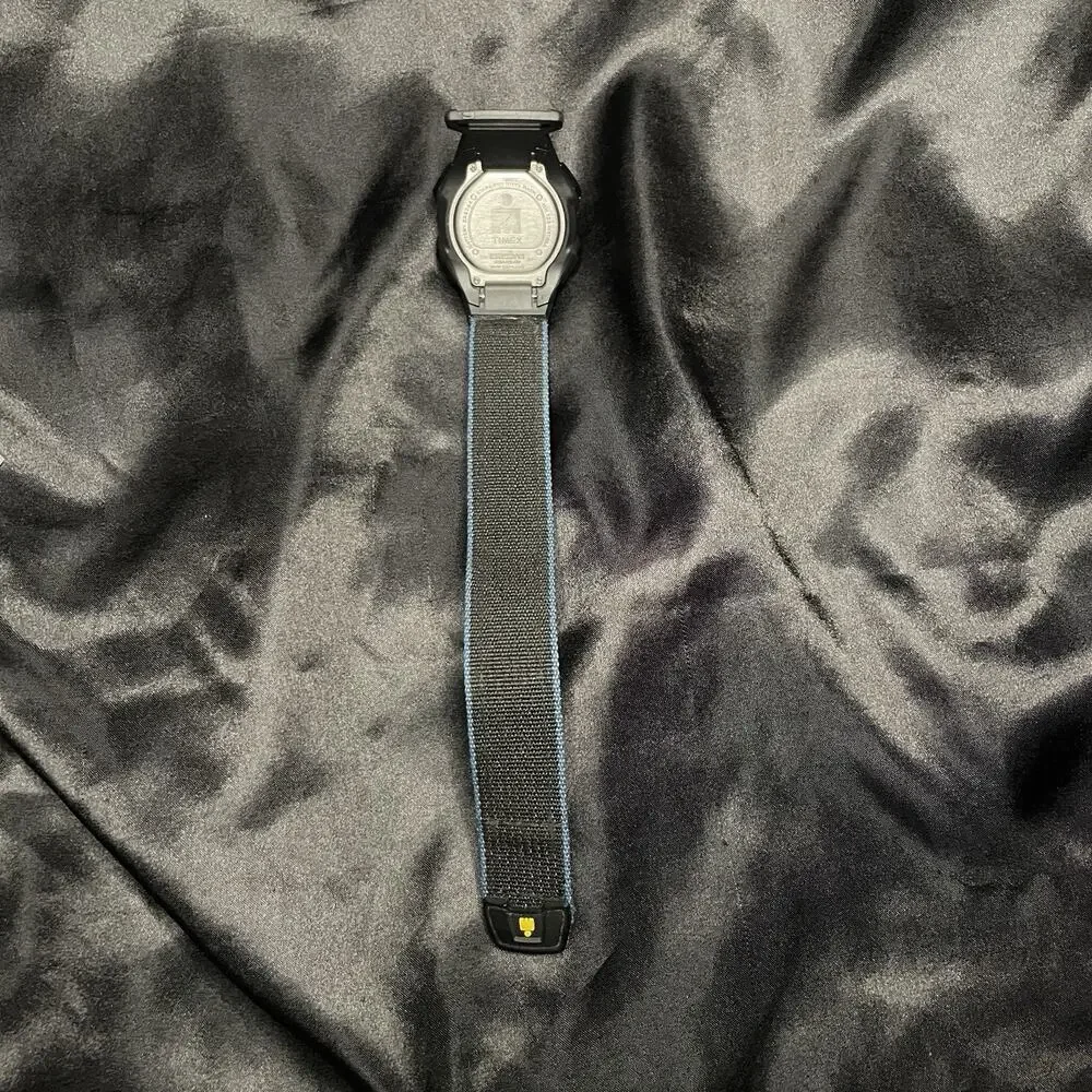 Timex Ironman Triathlon Digital Quartz Watch Indiglo T5K413 Black Blue case 44mm